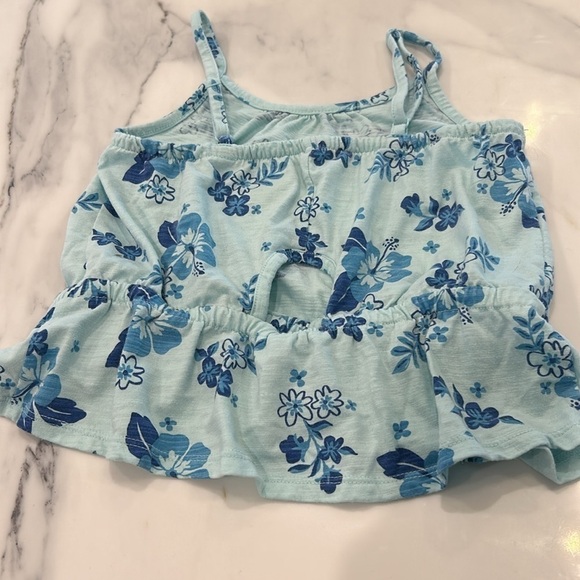 EUC Cat and Jack Tropical Print Matching Set Blue Size Medium - Picture 7 of 7